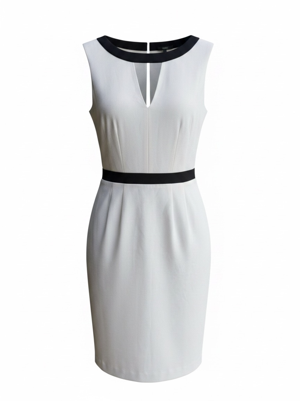 BCBG Dress
BCBGMaxAzria Off White Sleeveless Dress with Black Accents Size 4